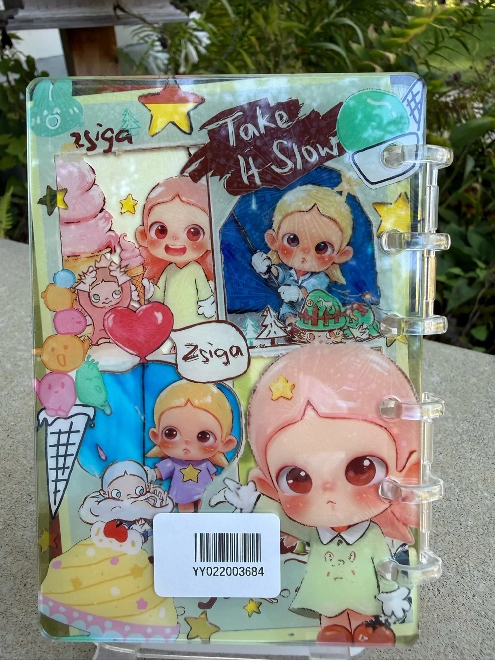 Zsiga Acrylic Shaker Ice Cream Notebook